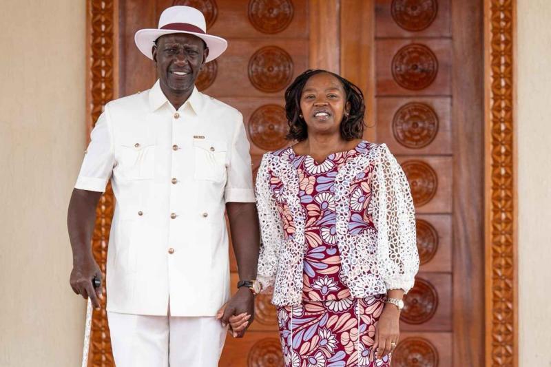 File image of President William Ruto and First Lady Mama Rachel Ruto.